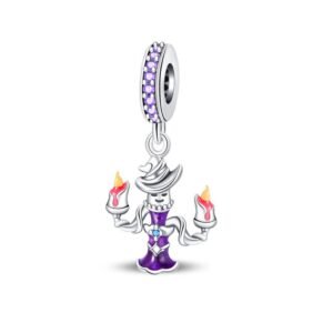 Candlelight magic sterling silver pendant charm
