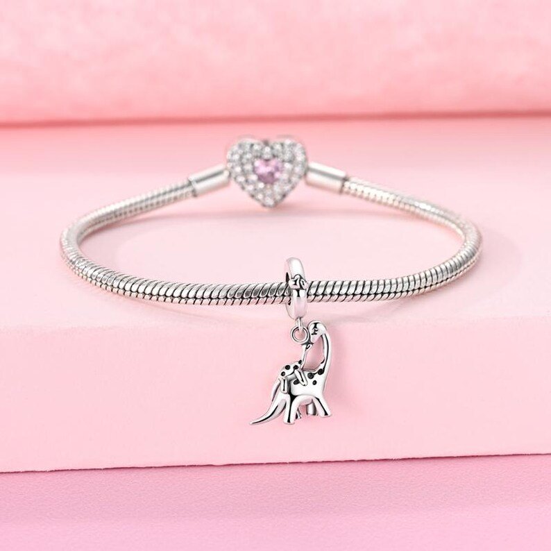 Parent Child Dragon Pendant Charm | S925 Sterling Silver | Pandora Charm Design - Image 2