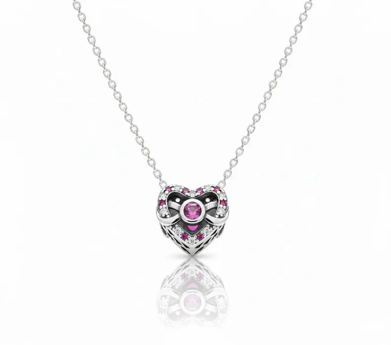 Heart Infinity Charm | S925 Sterling Silver | Pandora Charm Design - Image 2