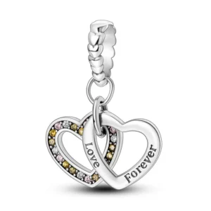 Eternal Love Charm sterling silver bracelet pendant