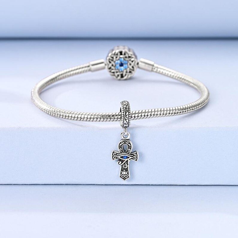 Eye Cross Horus Eye Charm | S925 Sterling Silver | Pandora Charm Design - Image 3