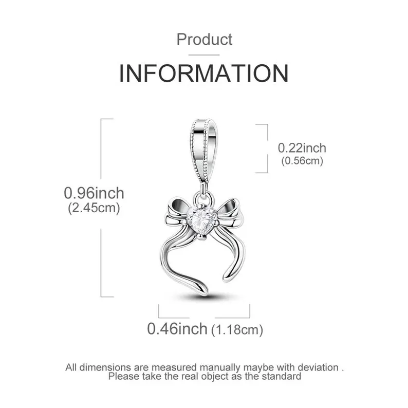 Shiny Bow Charm | S925 Sterling Silver | Pandora Charm Design - Image 3