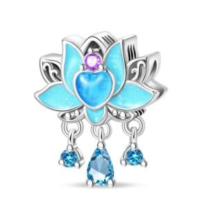Glow-in-the-dark blue lotus charm