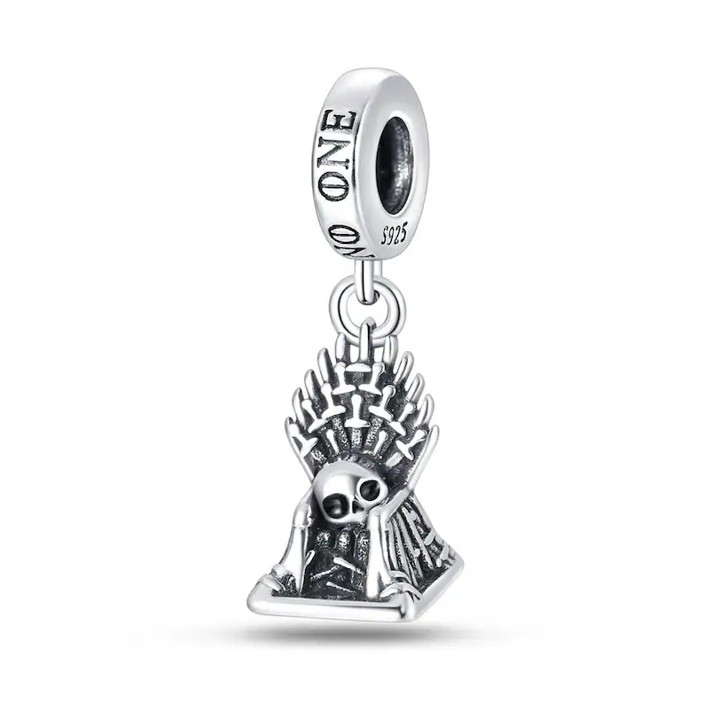 Iron Throne sterling silver charm bead