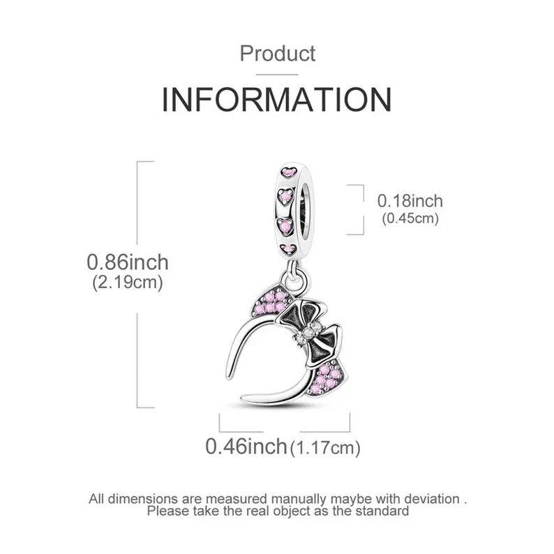 Cat Ear Bow Hairband Pendant Charm | S925 Sterling Silver | Pandora Charm - Image 3