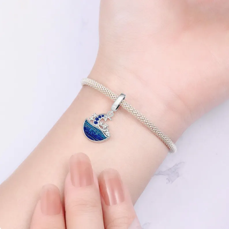 moonlit sea pendant charm | s925 sterling silver | pandora charm