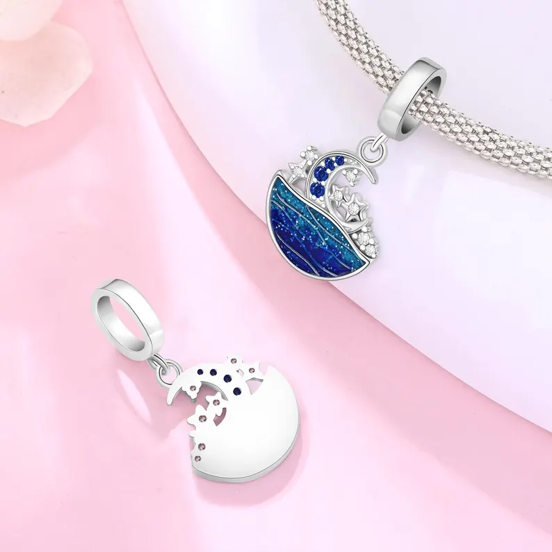 moonlit sea pendant charm | s925 sterling silver | pandora charm