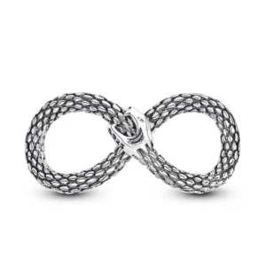 Ouroboros eternal symbol sterling silver charm