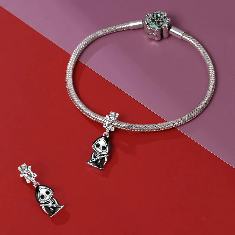 Grim Reaper Dangle Charm | S925 Sterling Silver | Pandora Charm Design - Image 4