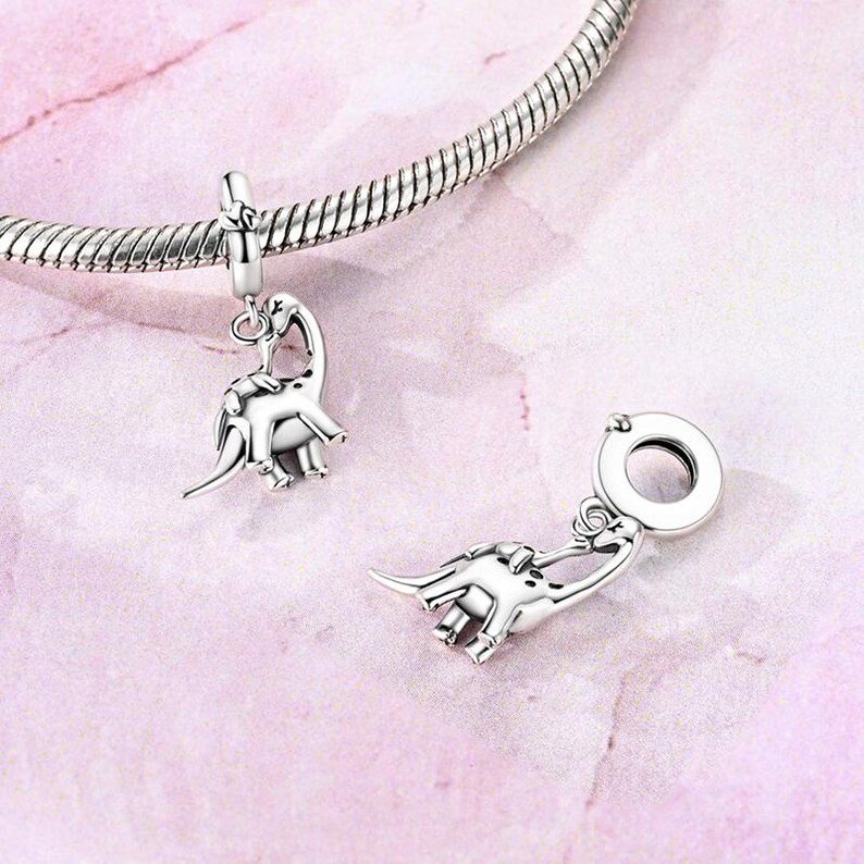 Parent Child Dragon Pendant Charm | S925 Sterling Silver | Pandora Charm Design - Image 4