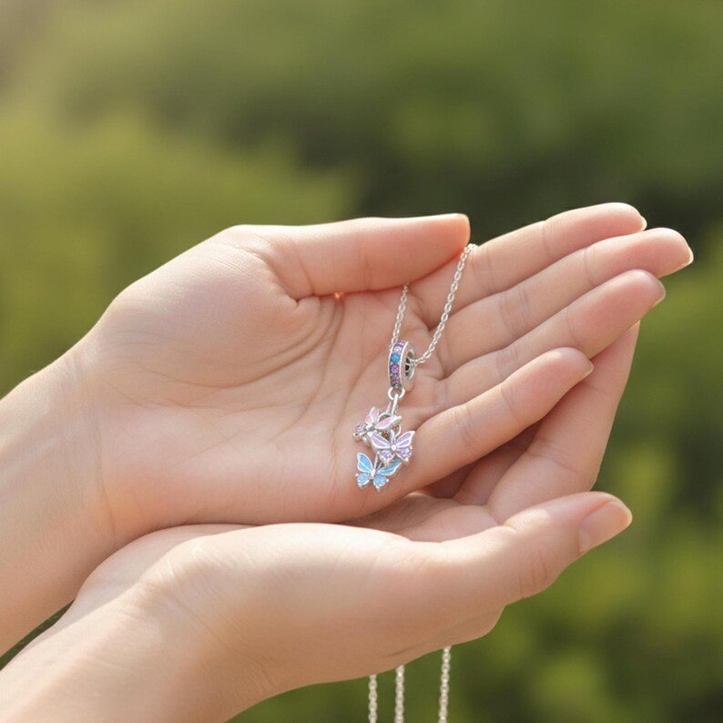 Colorful Butterflies Charm | S925 Sterling Silver | Pandora Charm Design - Image 4