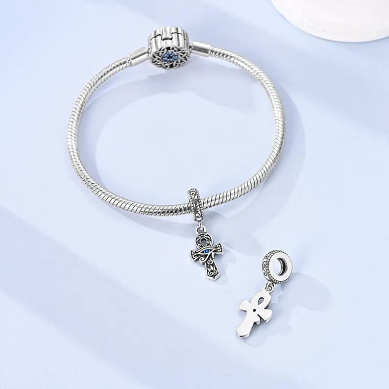 Eye Cross Horus Eye Charm | S925 Sterling Silver | Pandora Charm Design - Image 4
