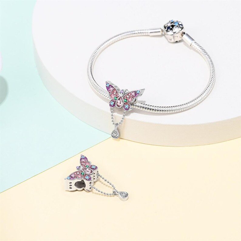 Mysterious Butterfly Bead Charm | S925 Sterling Silver | Pandora Charm Design - Image 3