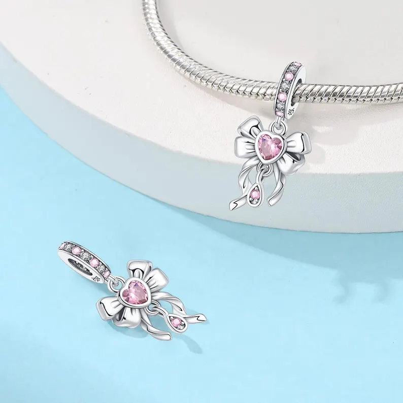 Barbie Sweet Bow Knot Charm | S925 Sterling Silver | Pandora Charm Design - Image 3