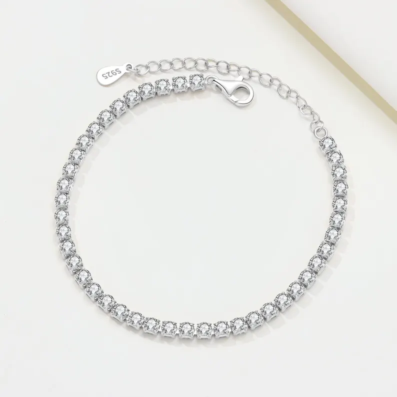 Tennis Chain Bracelet | S925 Sterling Silver - Image 3
