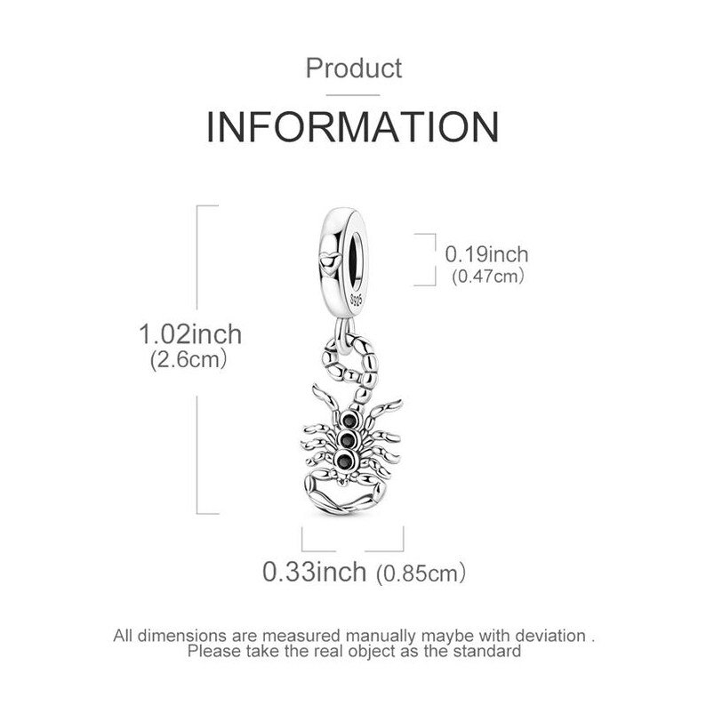 Scorpion Decoration Charm | S925 Sterling Silver | Pandora Charm Design - Image 4