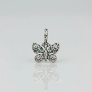 Silver Butterfly Charm Dainty Nature for European Bracelet & Necklace