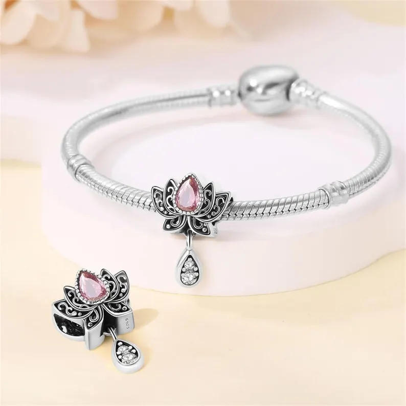 Lotus Bead Charm | S925 Sterling Silver | Pandora Charm Design - Image 4