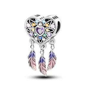 Sterling silver dream catcher charm