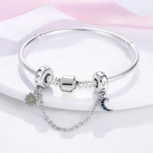 Sun Moon Sterling Silver Charm