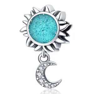 Sun and Moon Sterling Silver Charm