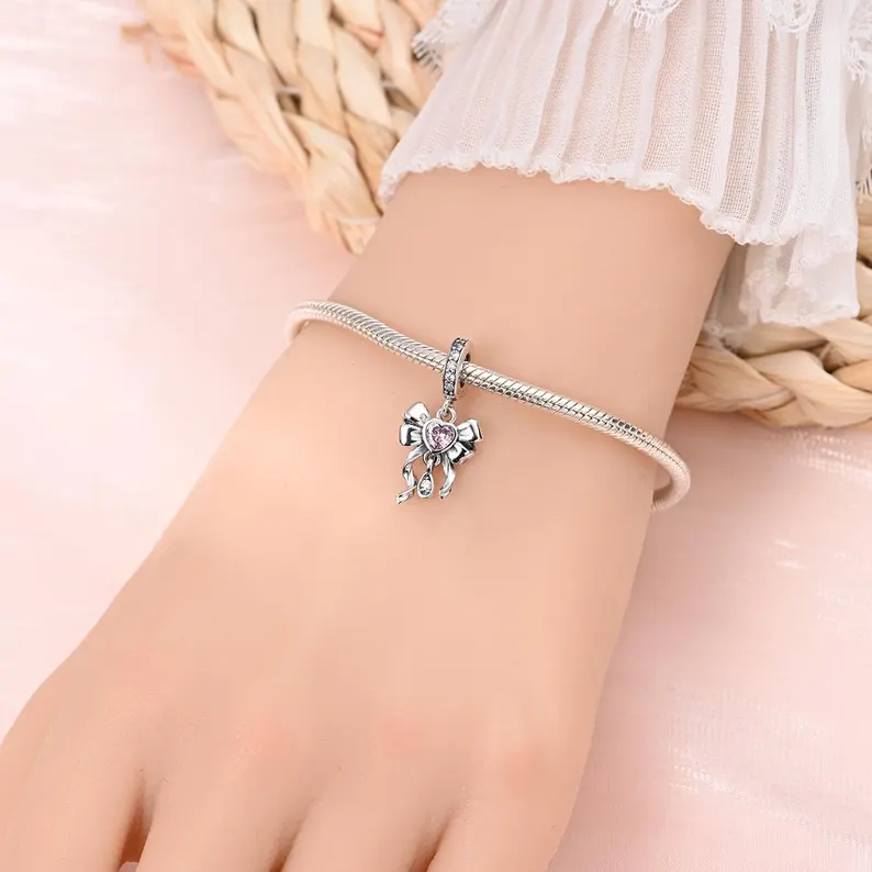 Barbie Sweet Bow Knot Charm | S925 Sterling Silver | Pandora Charm Design - Image 4