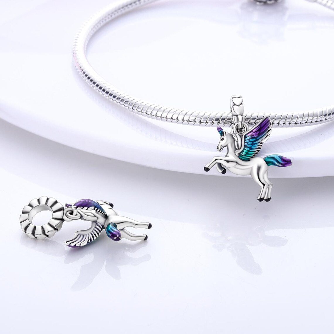 Silver Unicorn Charm | S925 Sterling Silver | Pandora Charm - Image 4