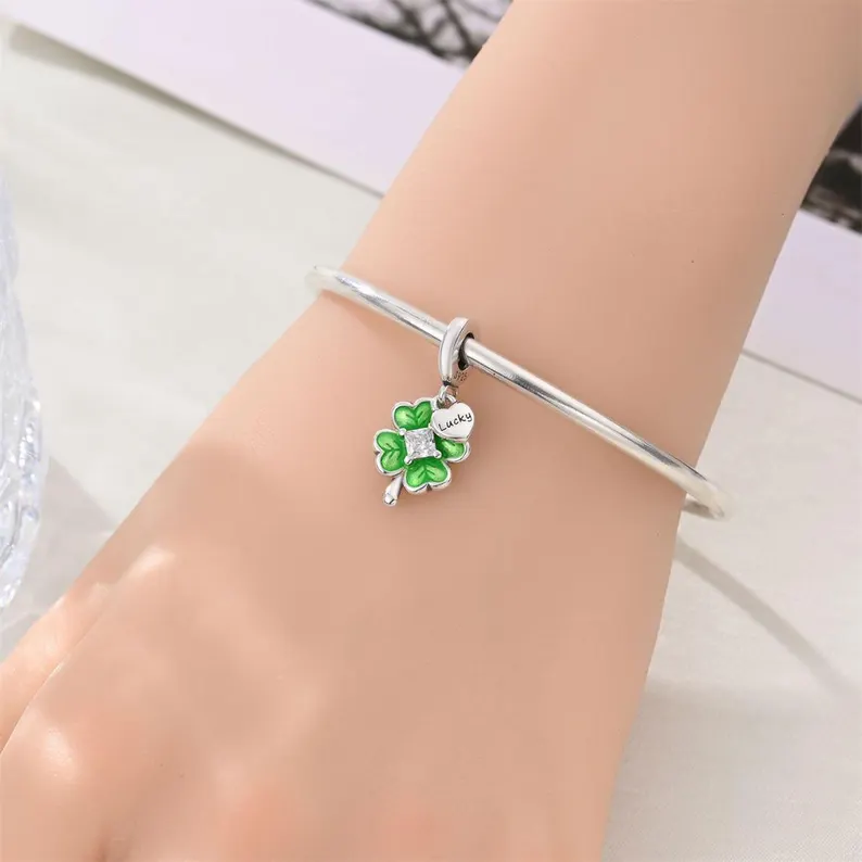 Lucky Four-Leaf Clover Pendant Charm – S925 Sterling Silver | Pandora Charms - Image 2