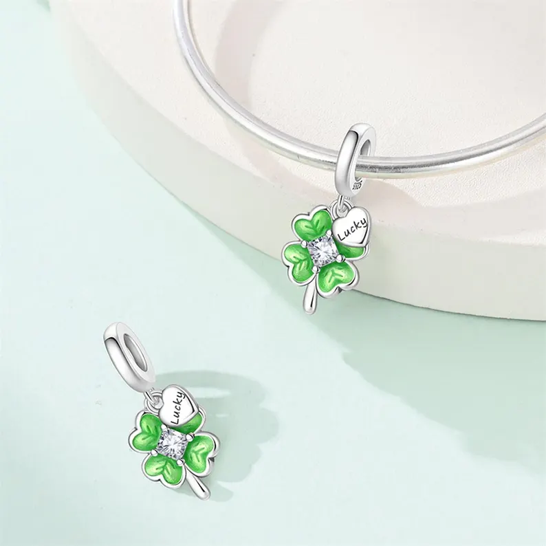 Lucky Four-Leaf Clover Pendant Charm – S925 Sterling Silver | Pandora Charms - Image 4
