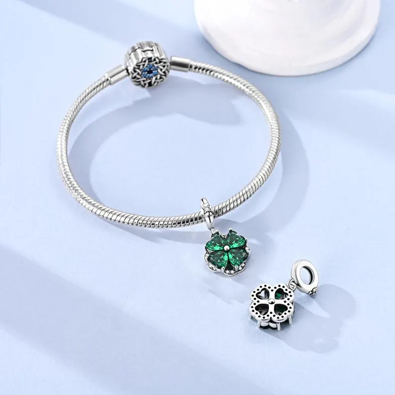 Spinning Clover Decoration Charm | S925 Sterling Silver | Pandora Charms Design - Image 4