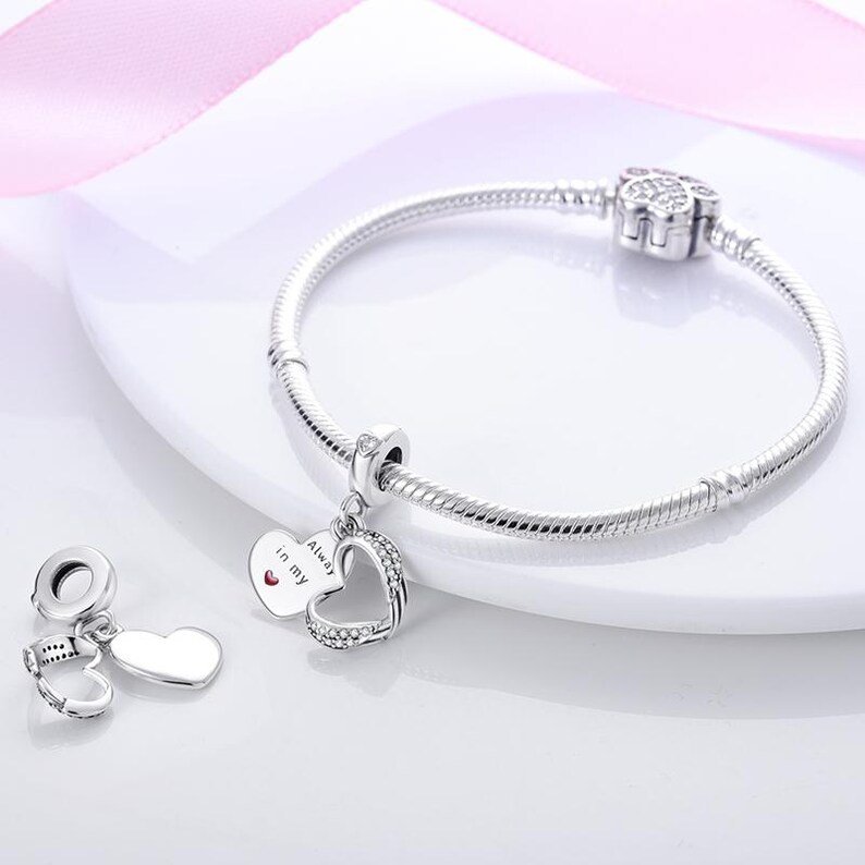 Always in My Heart Eternal Love Charm | S925 Sterling Silver | Pandora Charm Design - Image 2