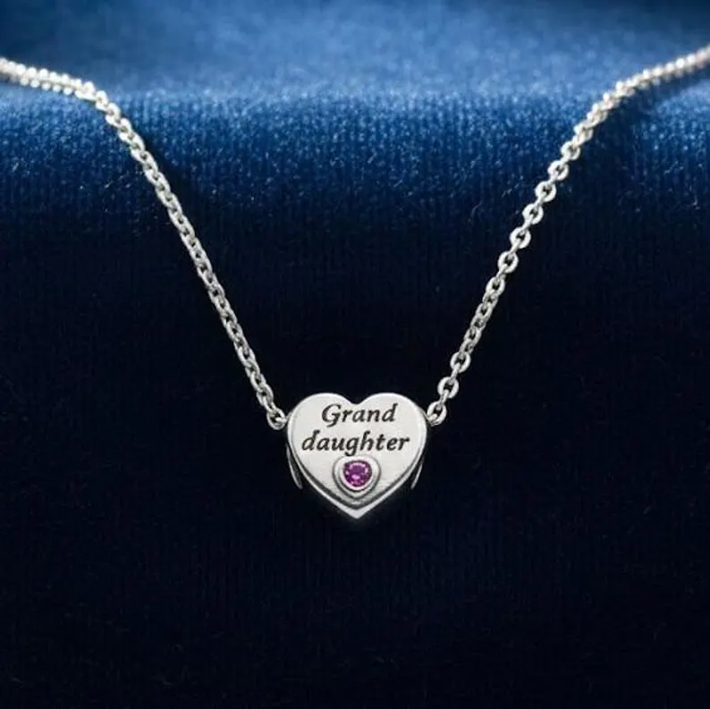 Granddaughter Heart Charm | S925 Sterling Silver | Pandora Charm Design - Image 2