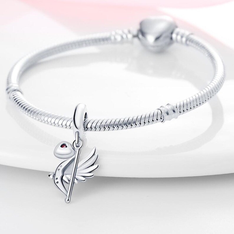 Wings Arrow and Heart Charm | S925 Sterling Silver | Pandora Charm Design - Image 2