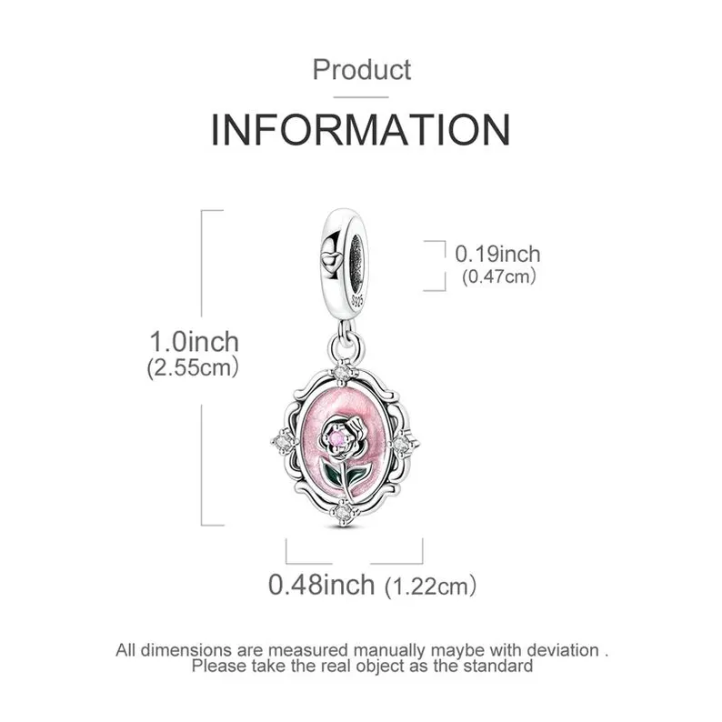 Eternal Rose Charm | S925 Sterling Silver | Pandora Charm Design - Image 2