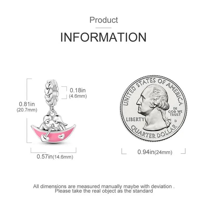 Falling in Love Charm | S925 Sterling Silver | Pandora Charm Design - Image 2
