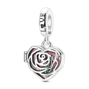 Pink angel charm silver design