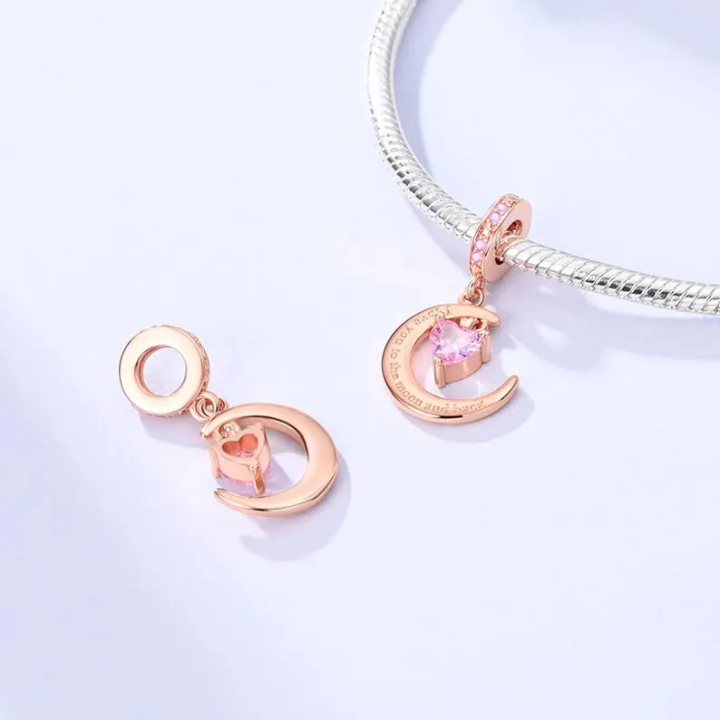 Moon Vow Pendant Charm | S925 Sterling Silver | Pandora Charm Design - Image 3