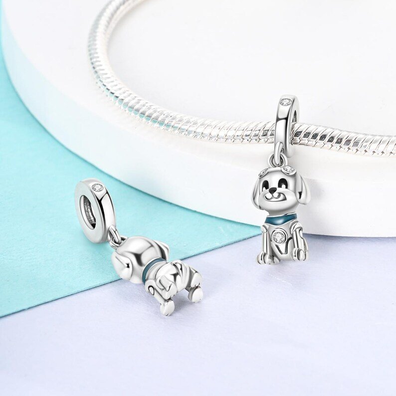 Dog Dangle Charm | S925 Sterling Silver | Pandora Charm Design - Image 2