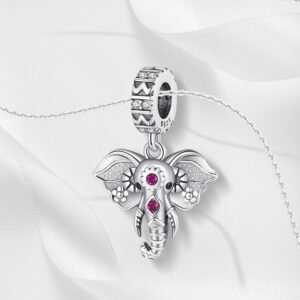 Elegant elephant Pandora style charm design