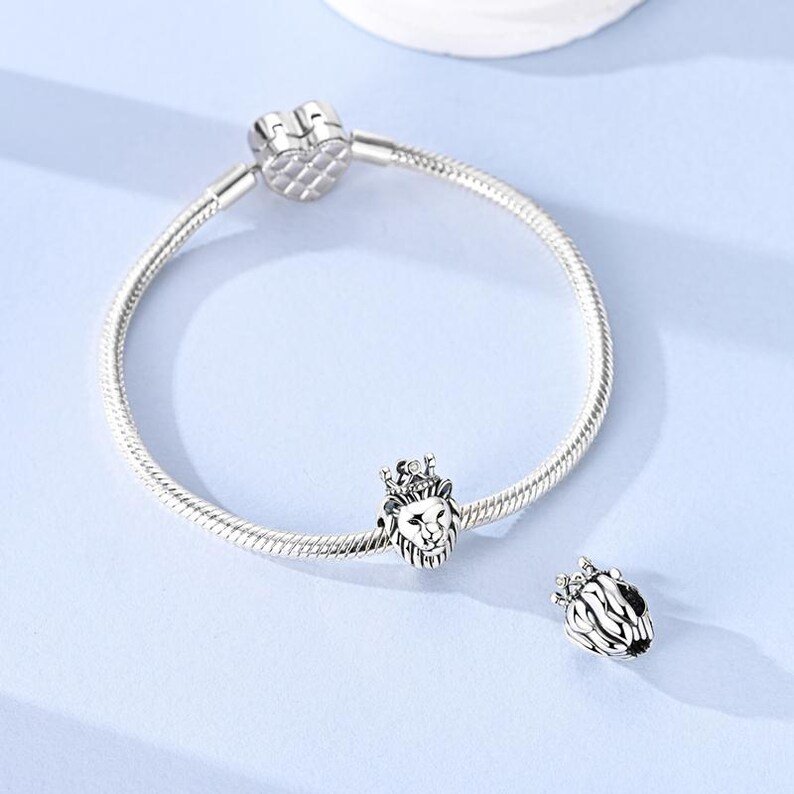 Crown Lion Charm | S925 Sterling Silver | Pandora Charm Design - Image 2