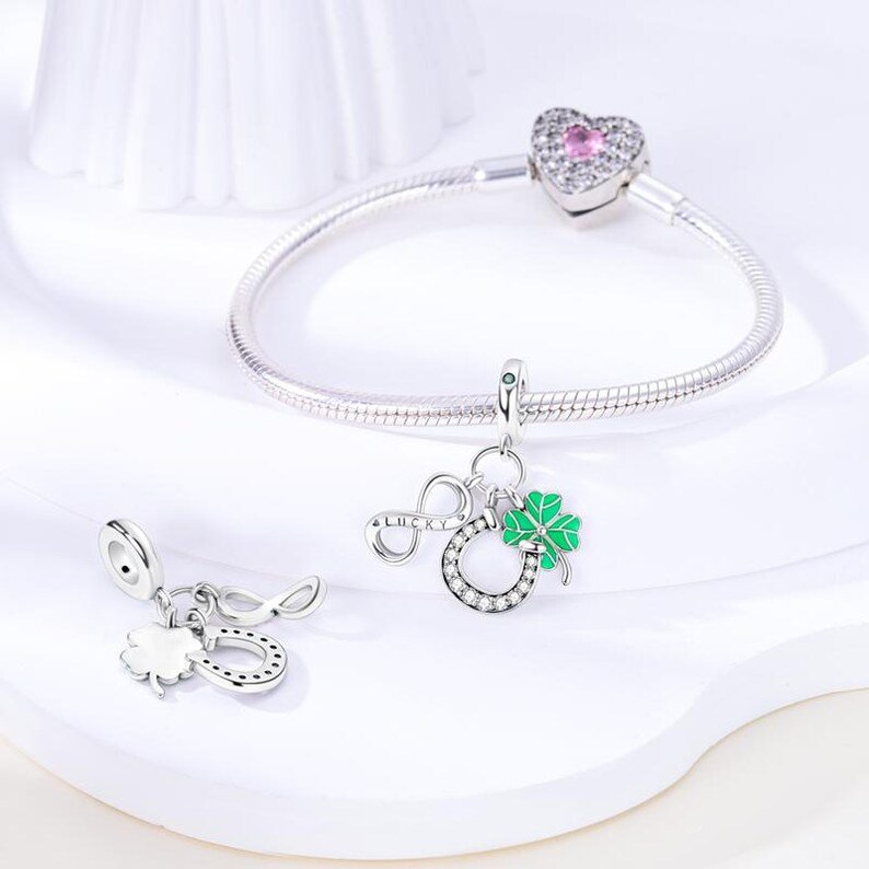 Four-Leaf Clover Infinite Luck Pendant Charm | S925 Sterling Silver | Pandora Charm Design - Image 3