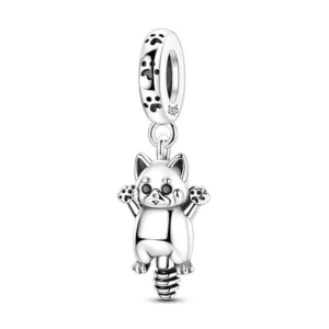 Panda paw charm sterling silver bead
