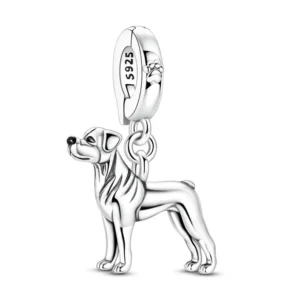 Rottweiler clip charm sterling silver