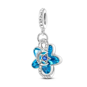Star and moon charm sterling silver